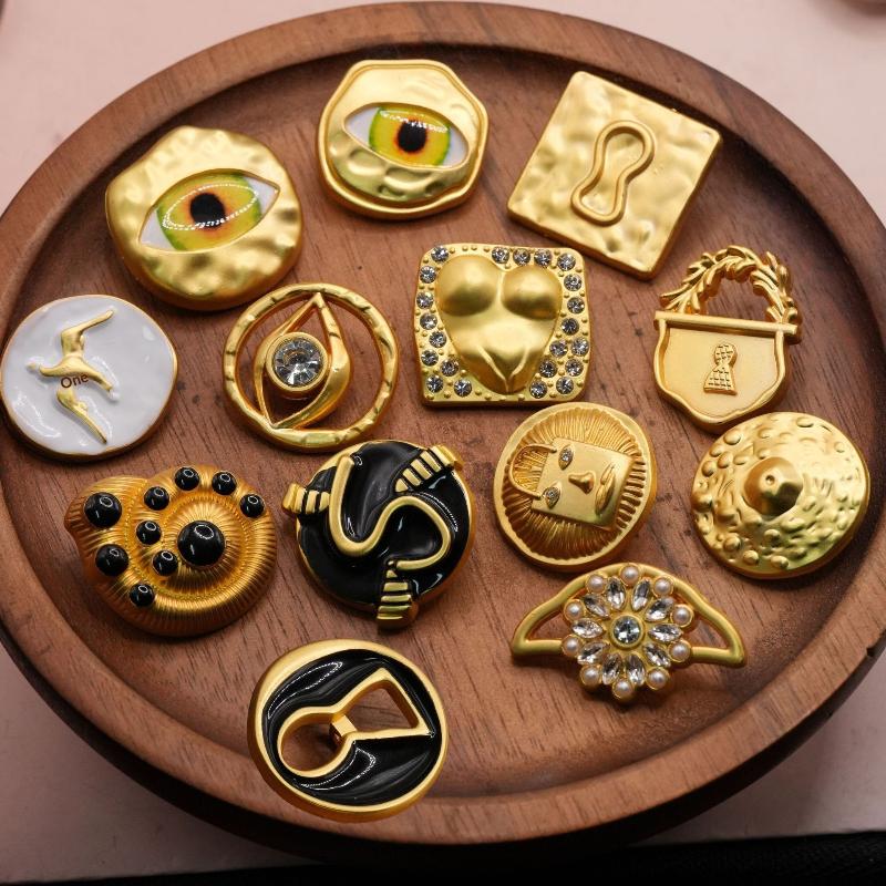 Embellish Craft - Vintage Metal Düğme Kalp Şeklinde Sanatsal