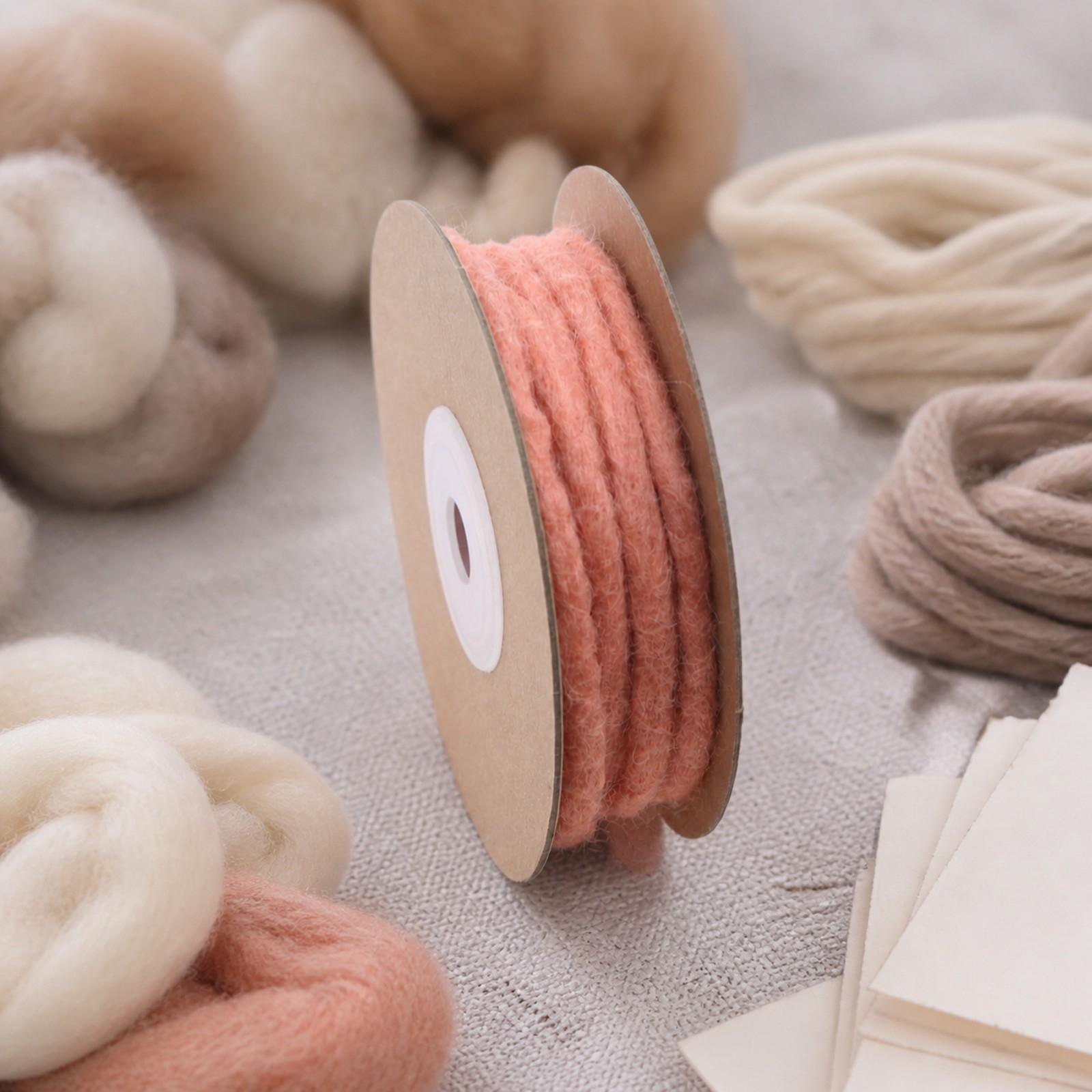 Cord Trim Twisted - Saf Yün Keçe Kurdele, 5 mm