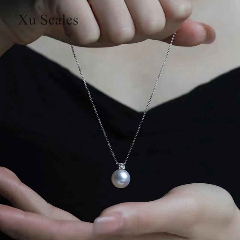 Pearl Trim Chain - Doğal inci kolye 9-11mm S925 gümüş