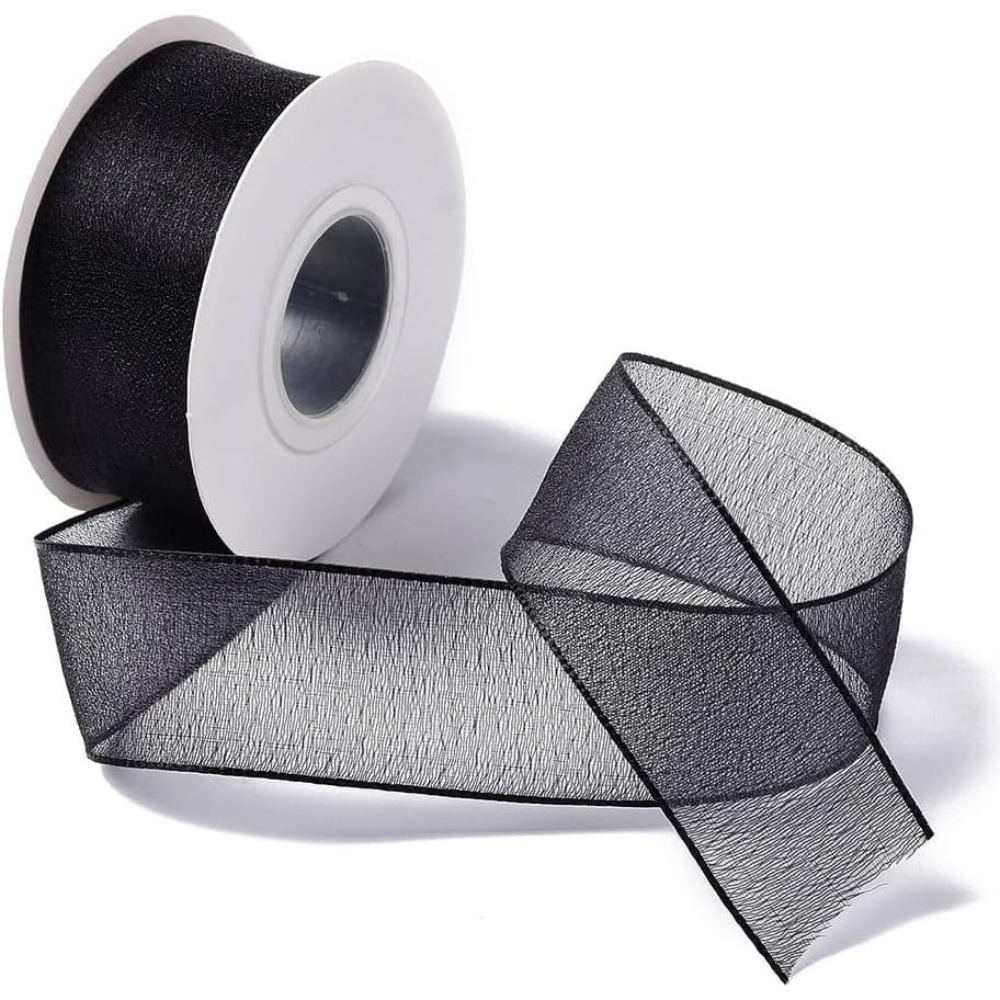1 İnç Siyah Organze Kurdele, T - Organza Ribbon Spool incelemesi ve fiyatı