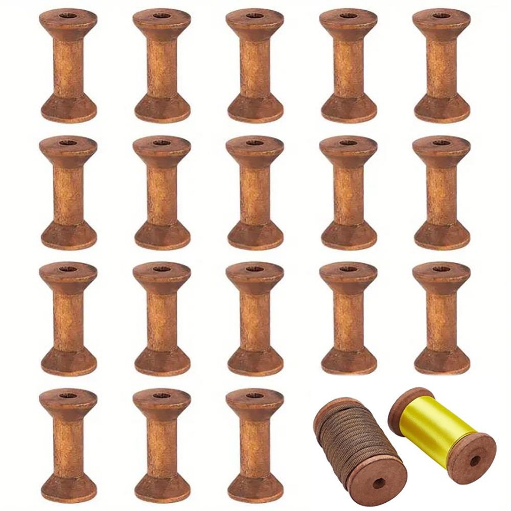 10/20 Adet Mini Ahşap Bobinler - Organza Ribbon Spool incelemesi ve fiyatı