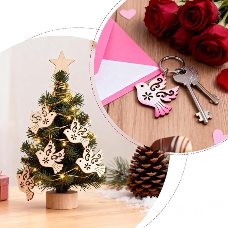 50 adet İşlenmemiş Ahşap Barış - Embellish Craft incelemesi ve fiyatı