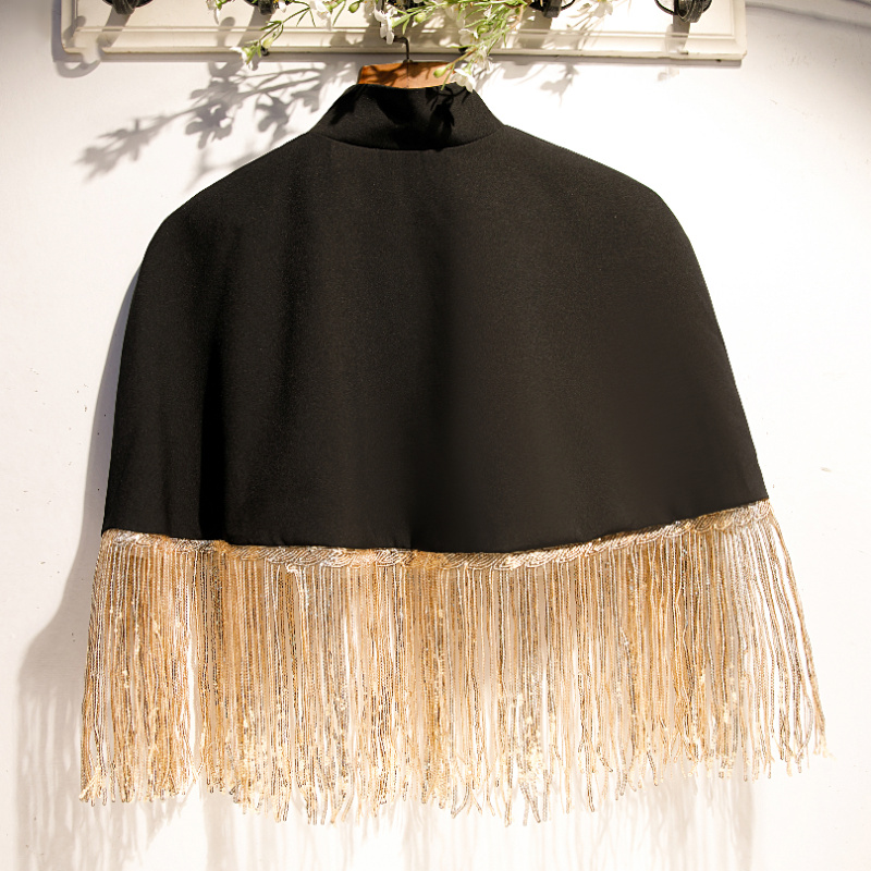 Kadın bahar yaz siyah kontrast - Tassel Fringe Trim incelemesi ve fiyatı