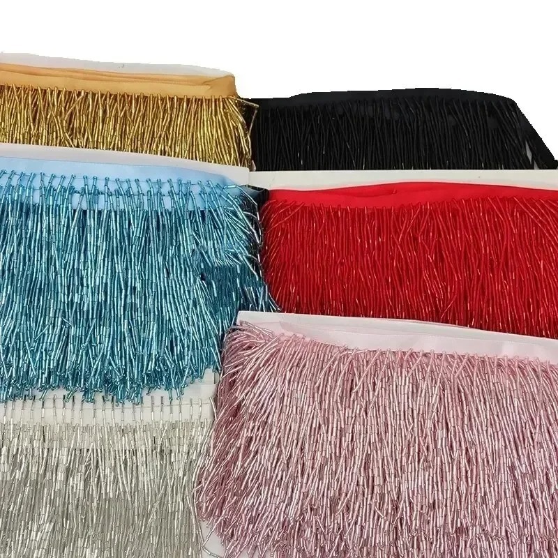 10CM Gümüş Kırmızı Boncuklu Tü - Tassel Fringe Trim incelemesi ve fiyatı