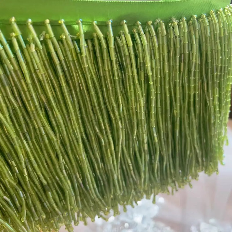 10CM Gümüş Kırmızı Boncuklu Tü - Tassel Fringe Trim incelemesi ve fiyatı