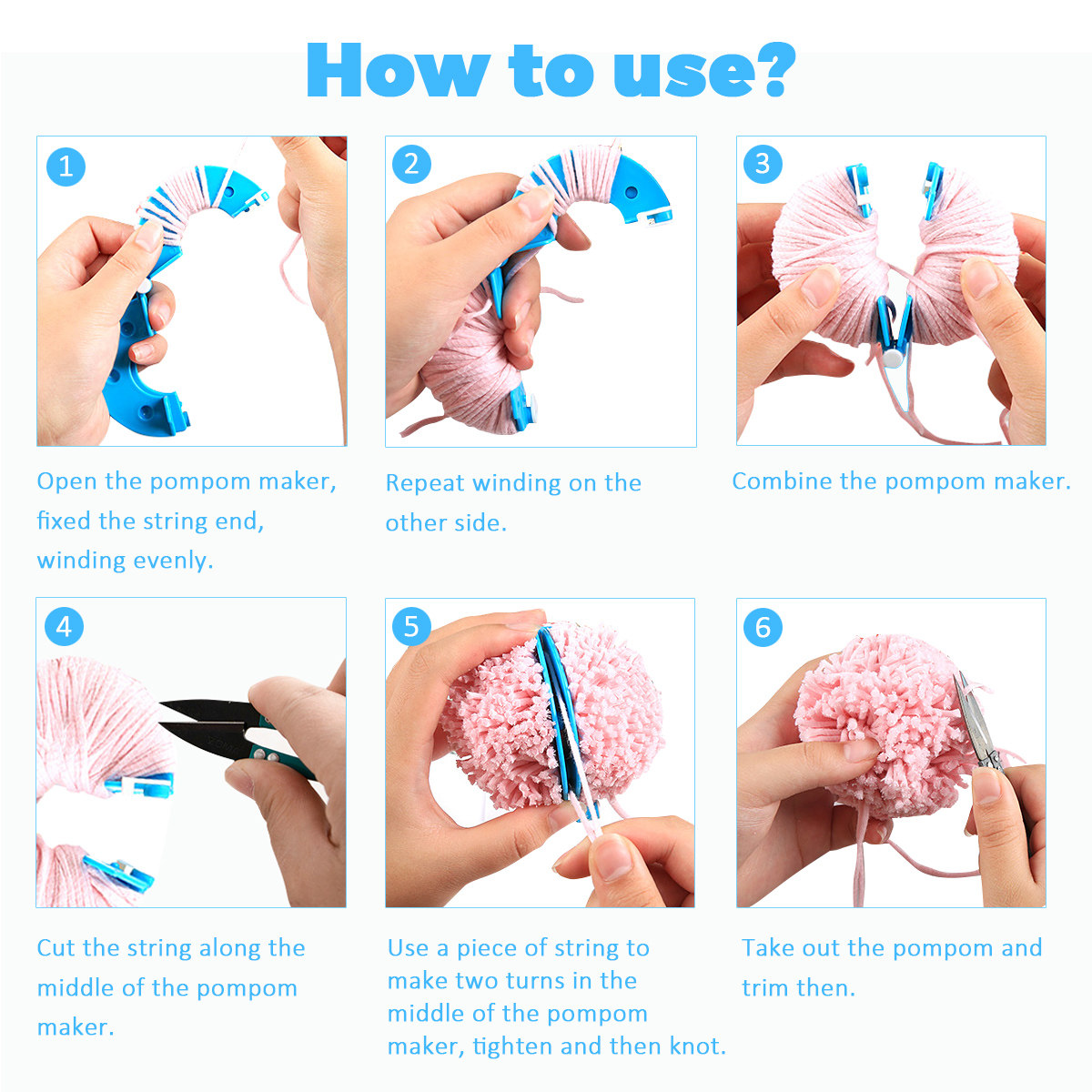 8 Parça Tüy Topu Yapıcı 4 Boyu - Pom Pom Maker Tool incelemesi ve fiyatı